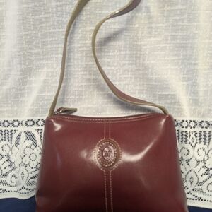 Vintage Mondani New York Structured Red Handbag | Minimalist Small Baguette
